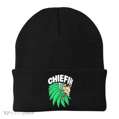 Chiefin Smoke Weed Native American Beanie