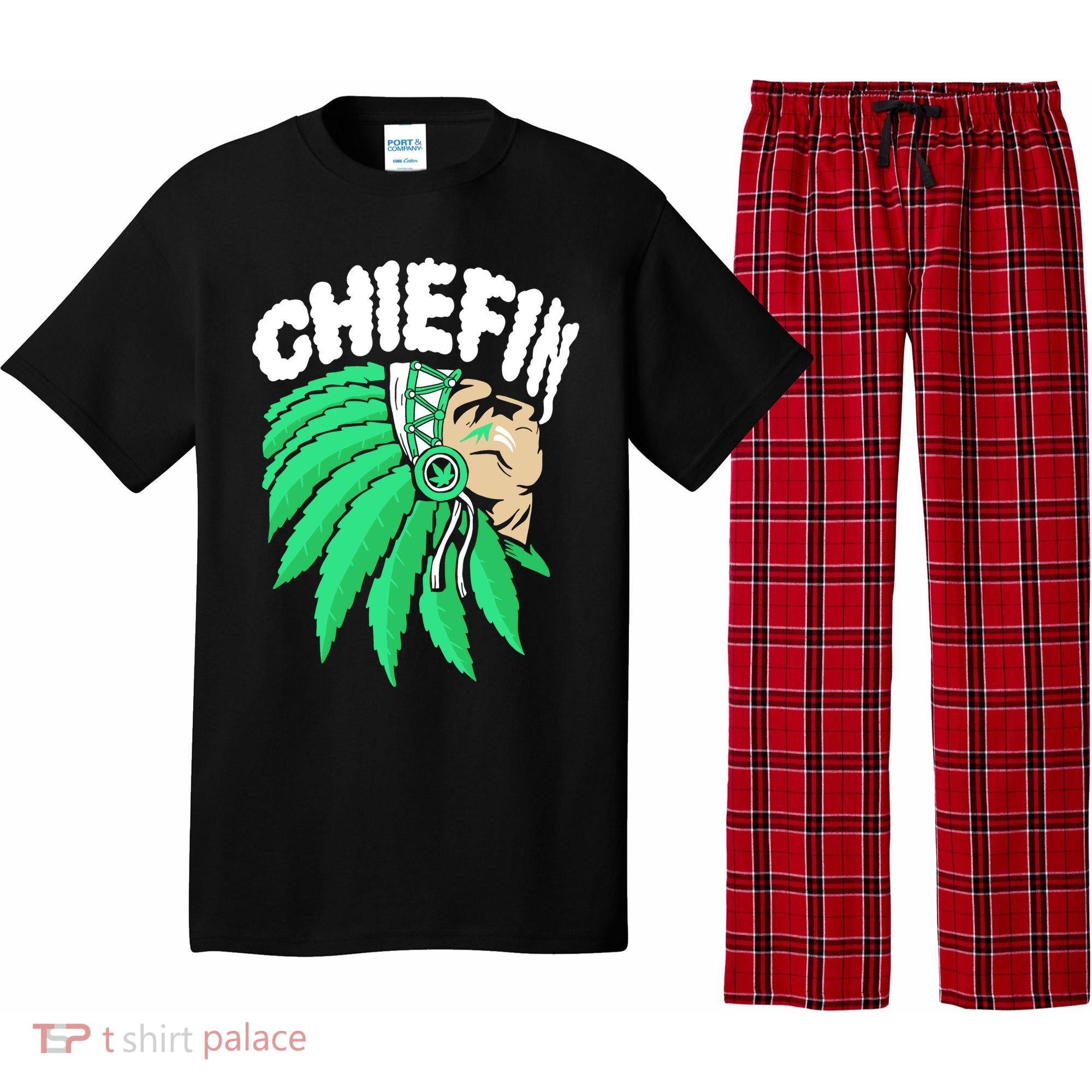 Chiefin Smoke Weed Native American Pajama Set