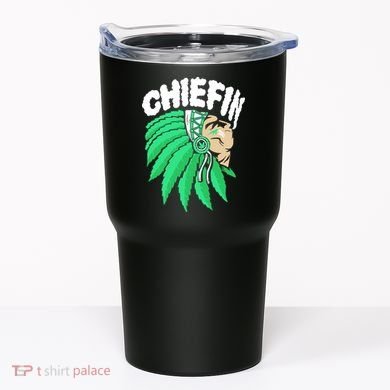 Chiefin Smoke Weed Native American Tumbler
