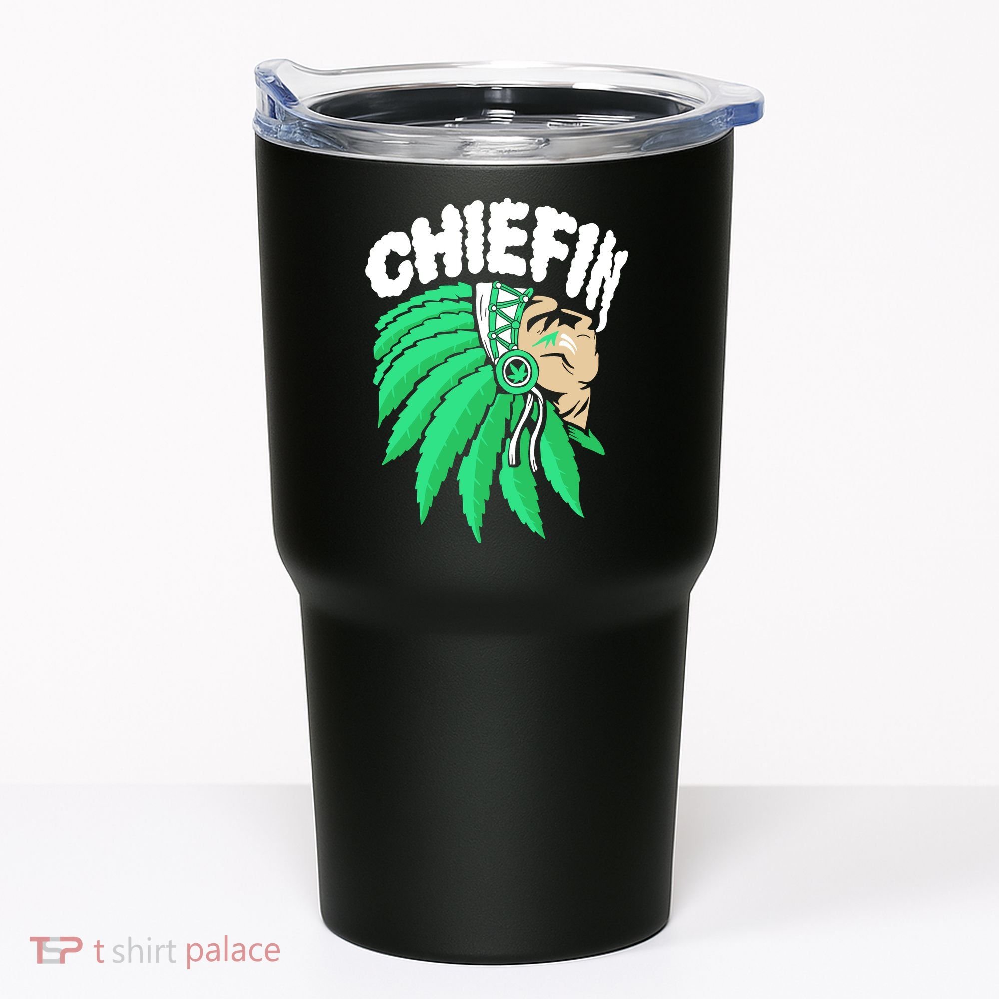 Chiefin Smoke Weed Native American Tumbler