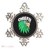 Chiefin Smoke Weed Native American Ornament thumb 0