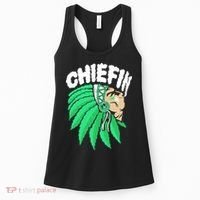 Chiefin Smoke Weed Native American Women's Tank Top thumb 0