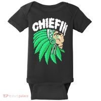Chiefin Smoke Weed Native American Baby Bodysuit thumb 0