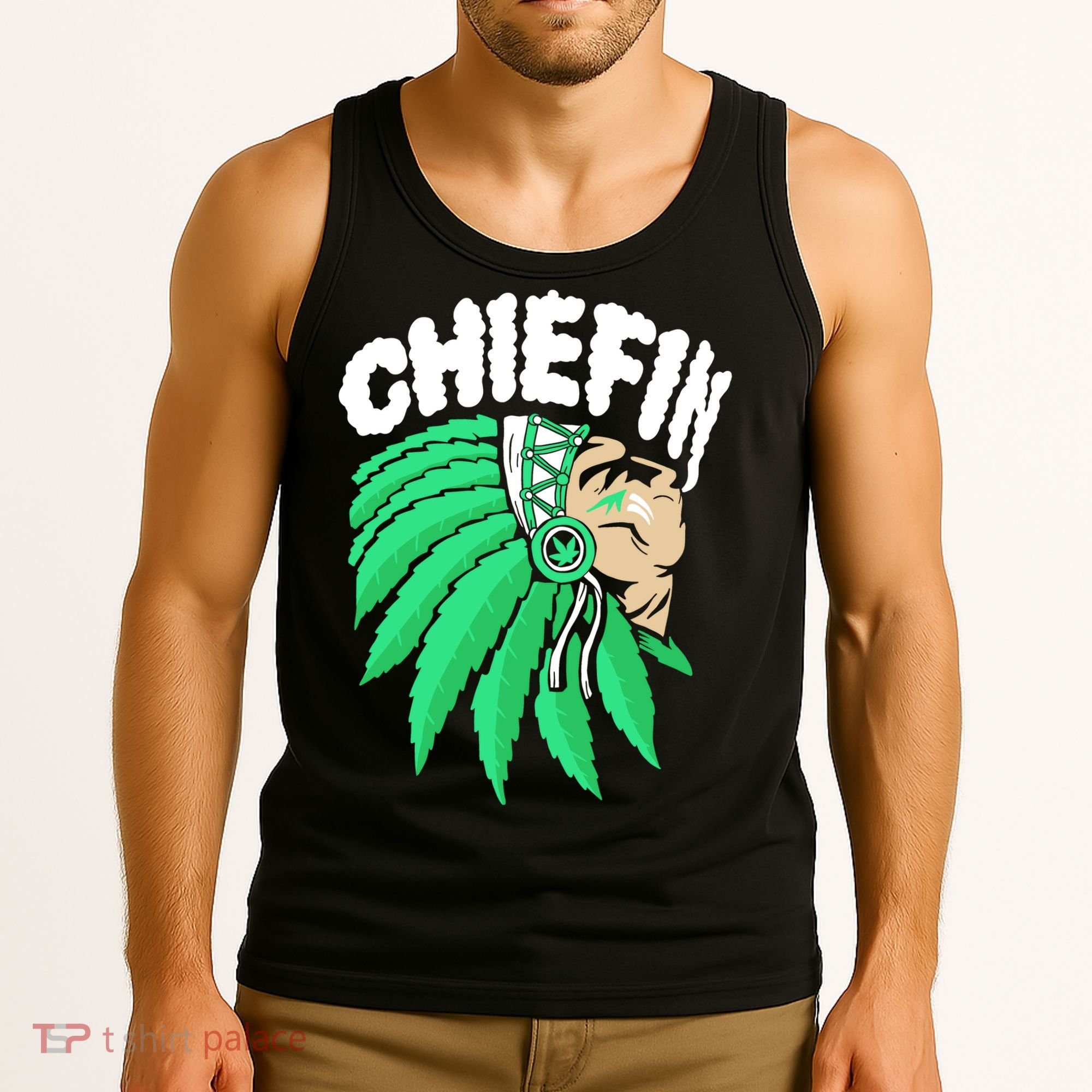 Chiefin Smoke Weed Native American Tank Top
