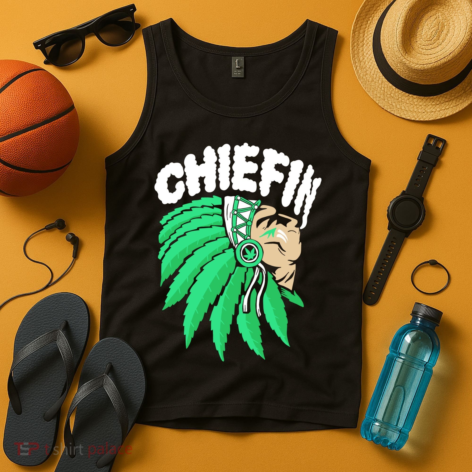 Chiefin Smoke Weed Native American Tank Top