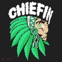 Chiefin Smoke Weed Native American Golf Towel thumb 3