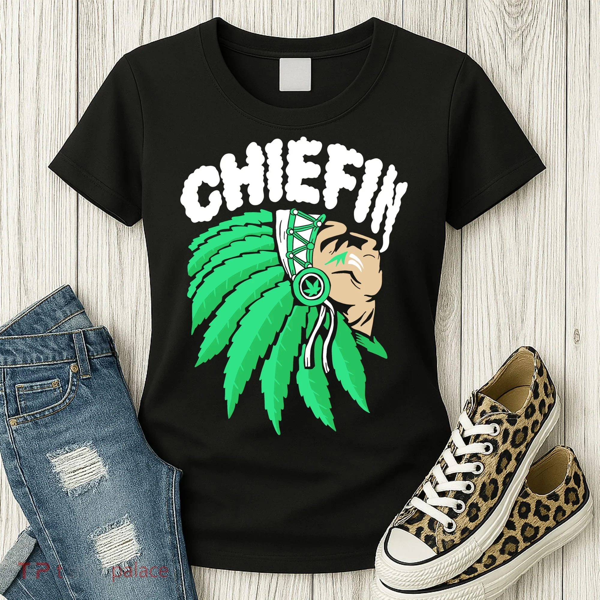 Chiefin Smoke Weed Native American Women's T-Shirt