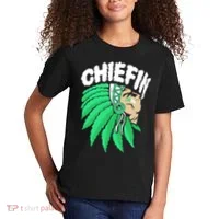 Chiefin Smoke Weed Native American Kids T-Shirt thumb 2