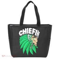 Chiefin Smoke Weed Native American Tote Bag thumb 0