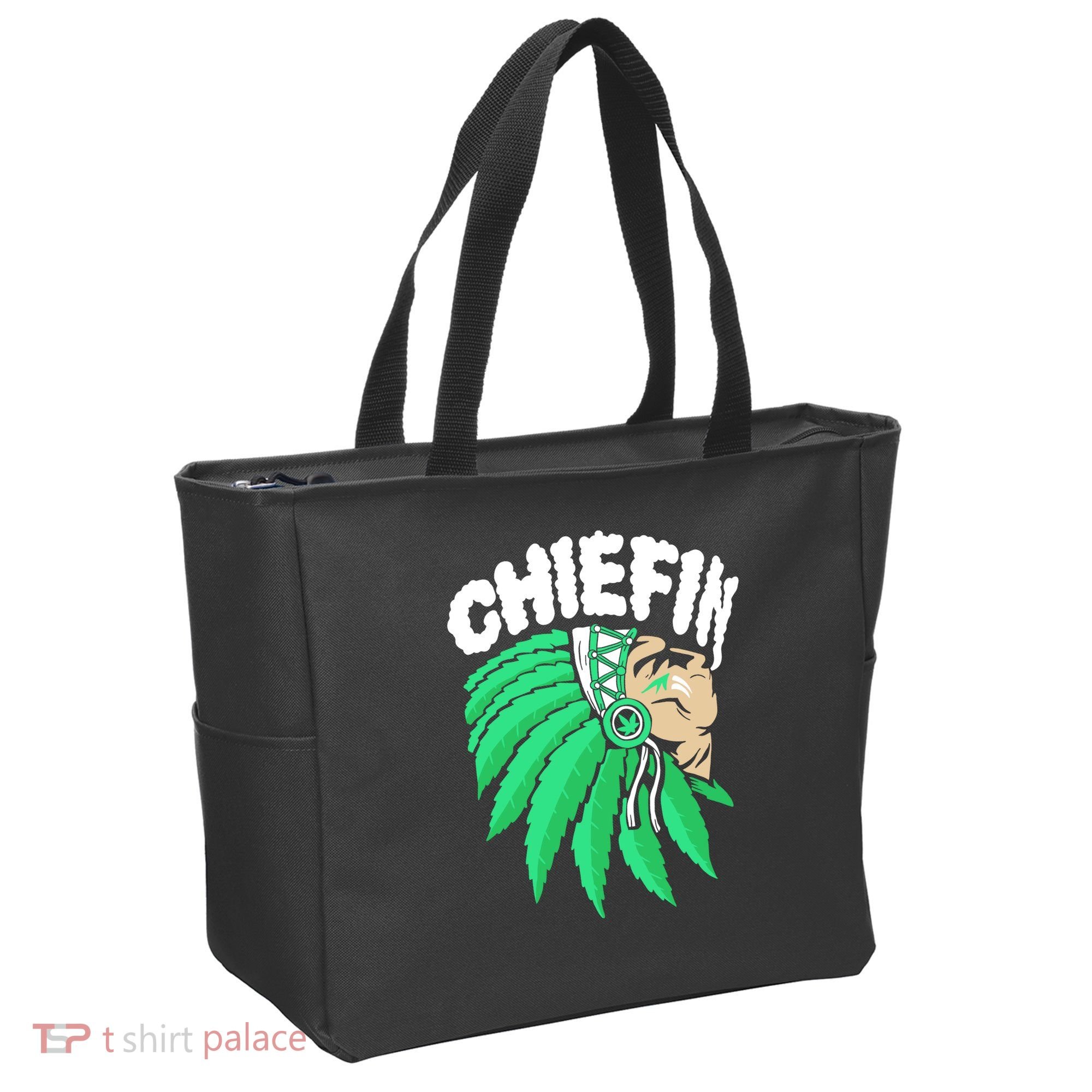 Chiefin Smoke Weed Native American Tote Bag