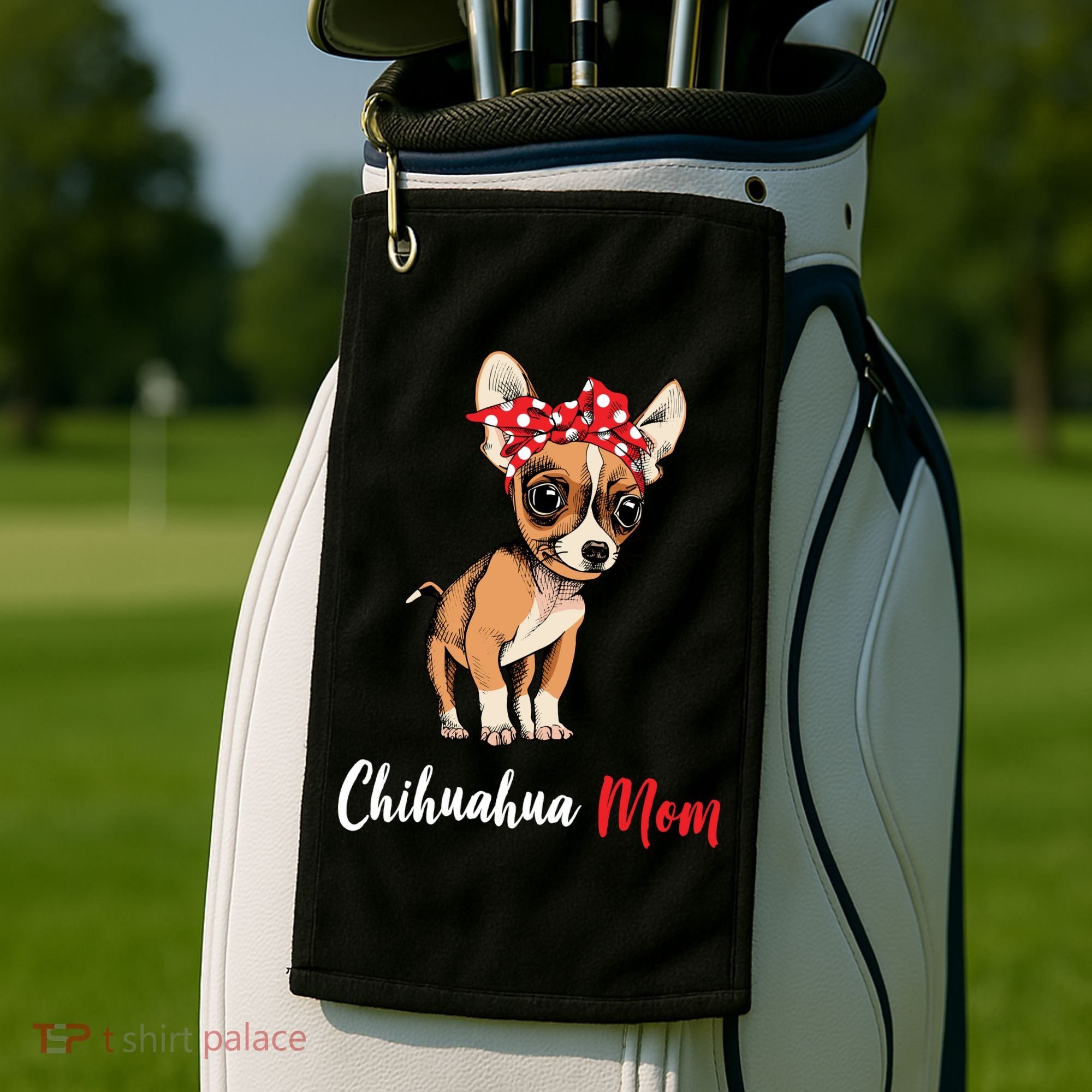 Chihuahua Mom Golf Towel