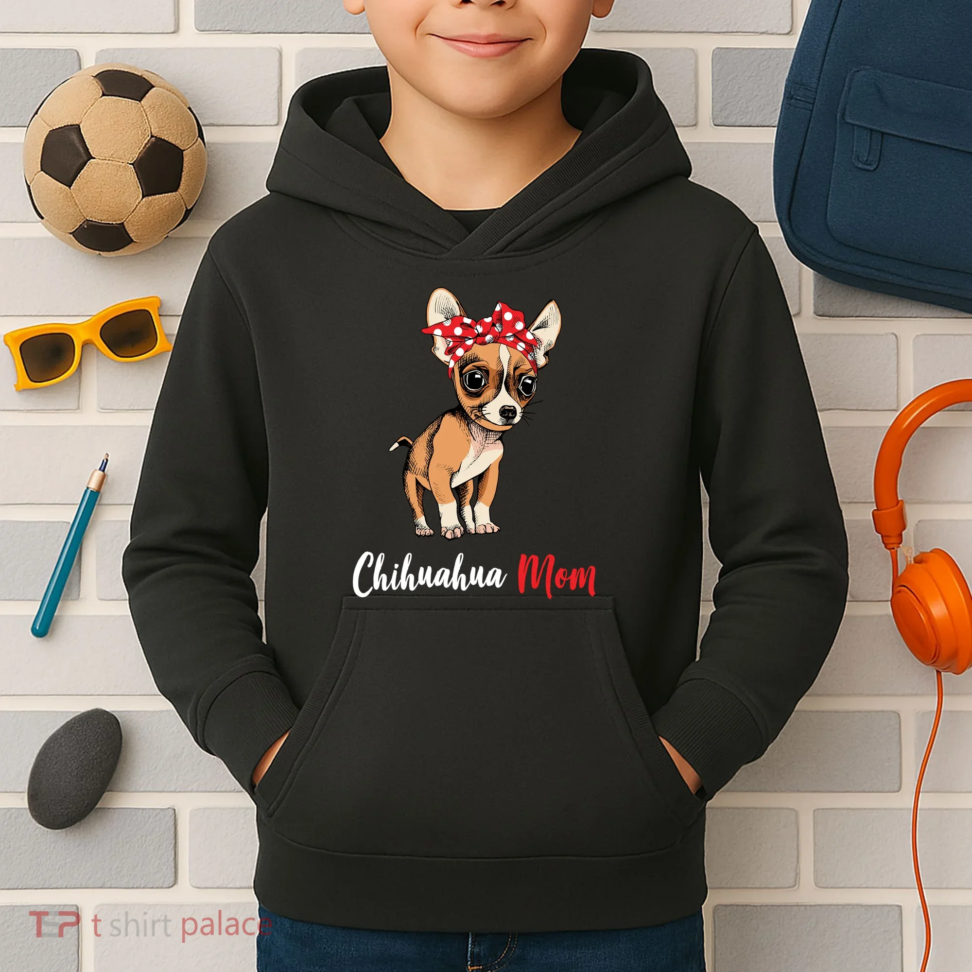 Chihuahua Mom Kids Hoodie