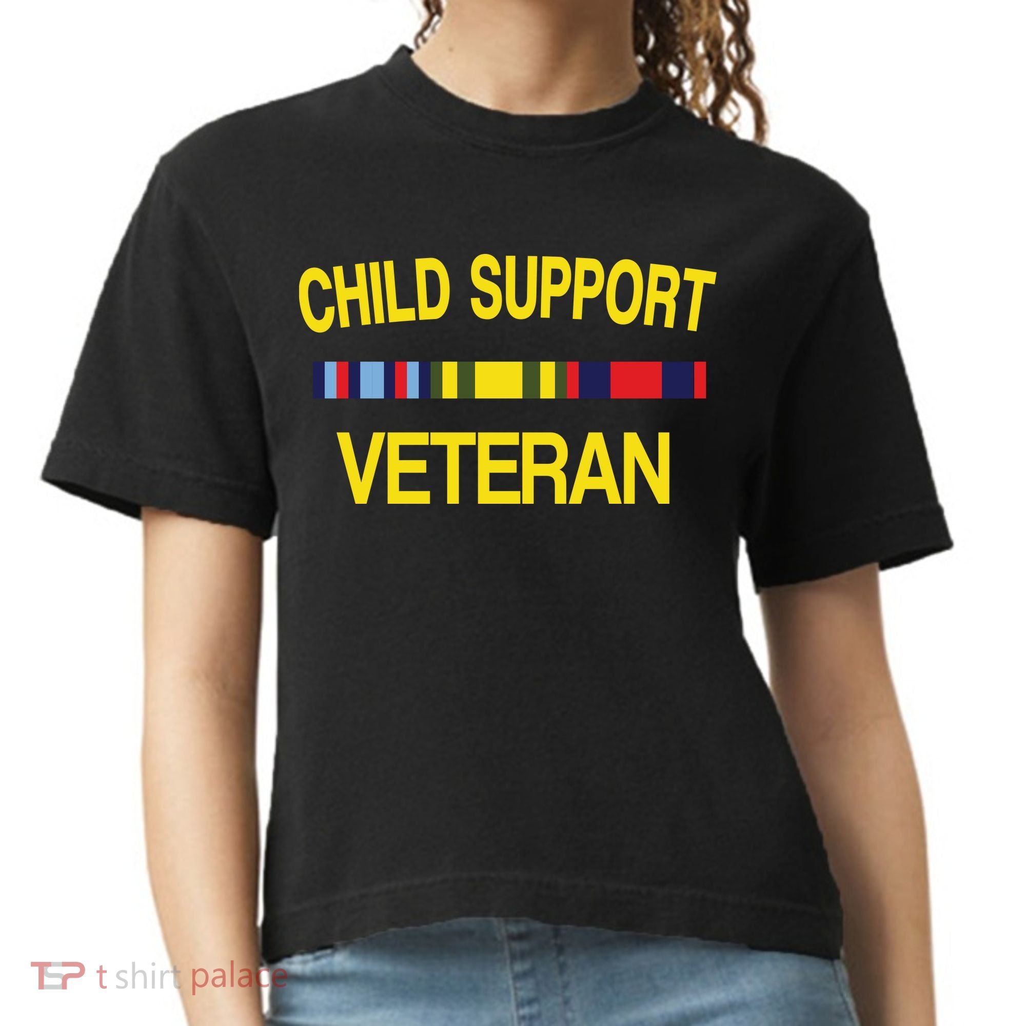 Child Support Veteran Comfort Colors Boxy T-Shirt