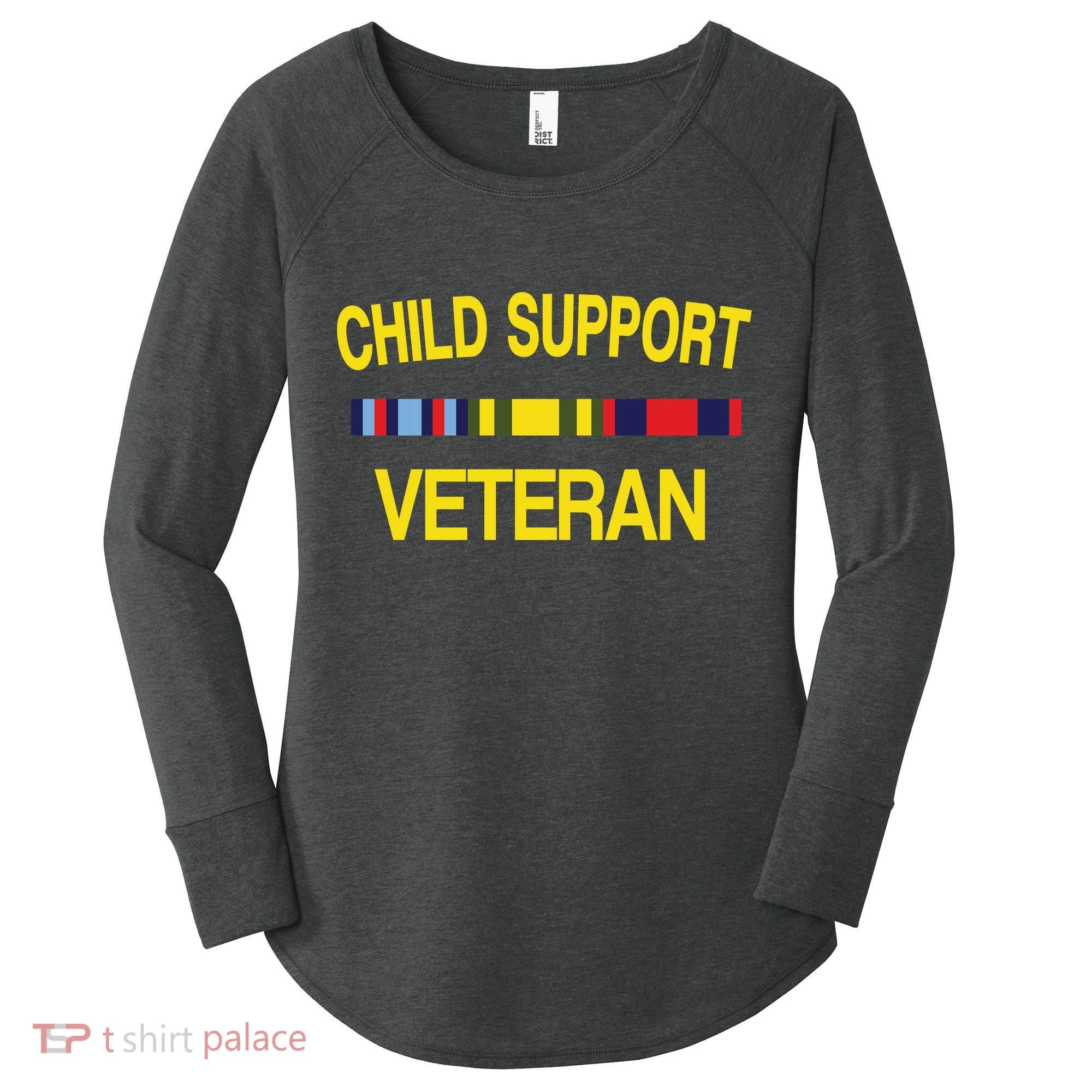 Child Support Veteran Women's Perfect Tri Tunic Long Sleeve Shirt