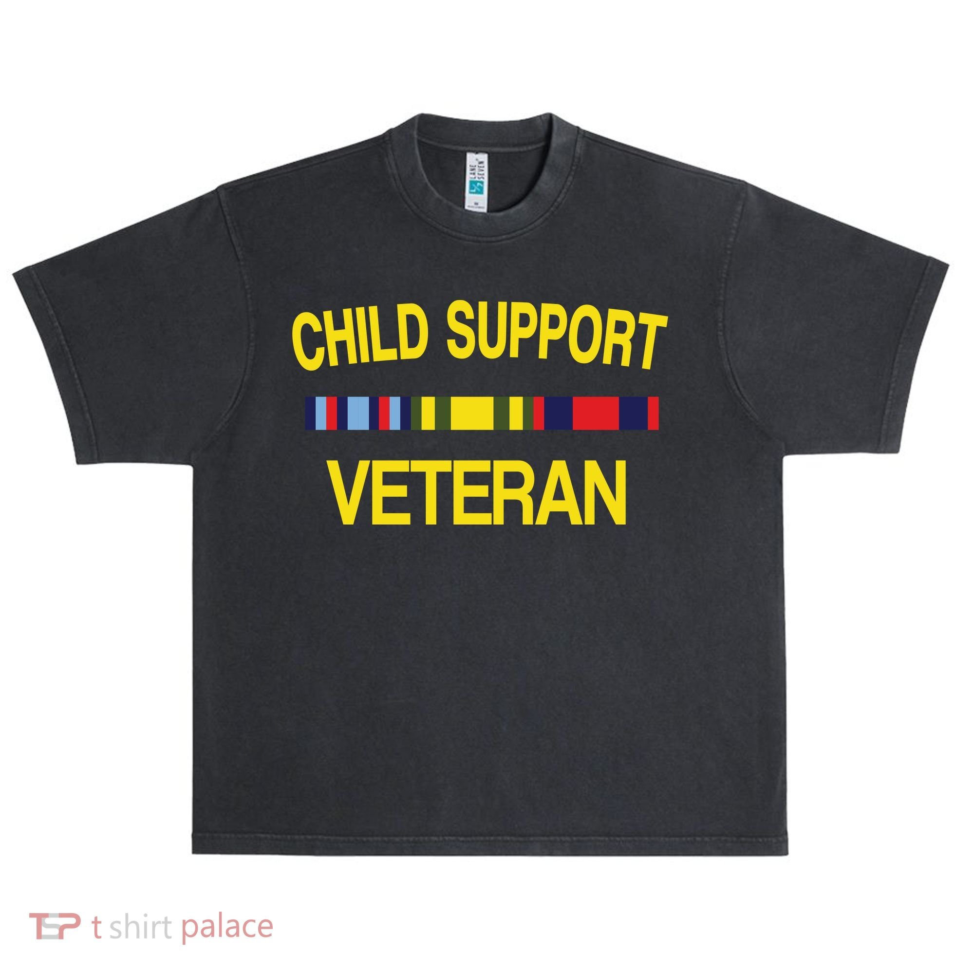 Child Support Veteran Urban Oversized Heavyweight T-Shirt