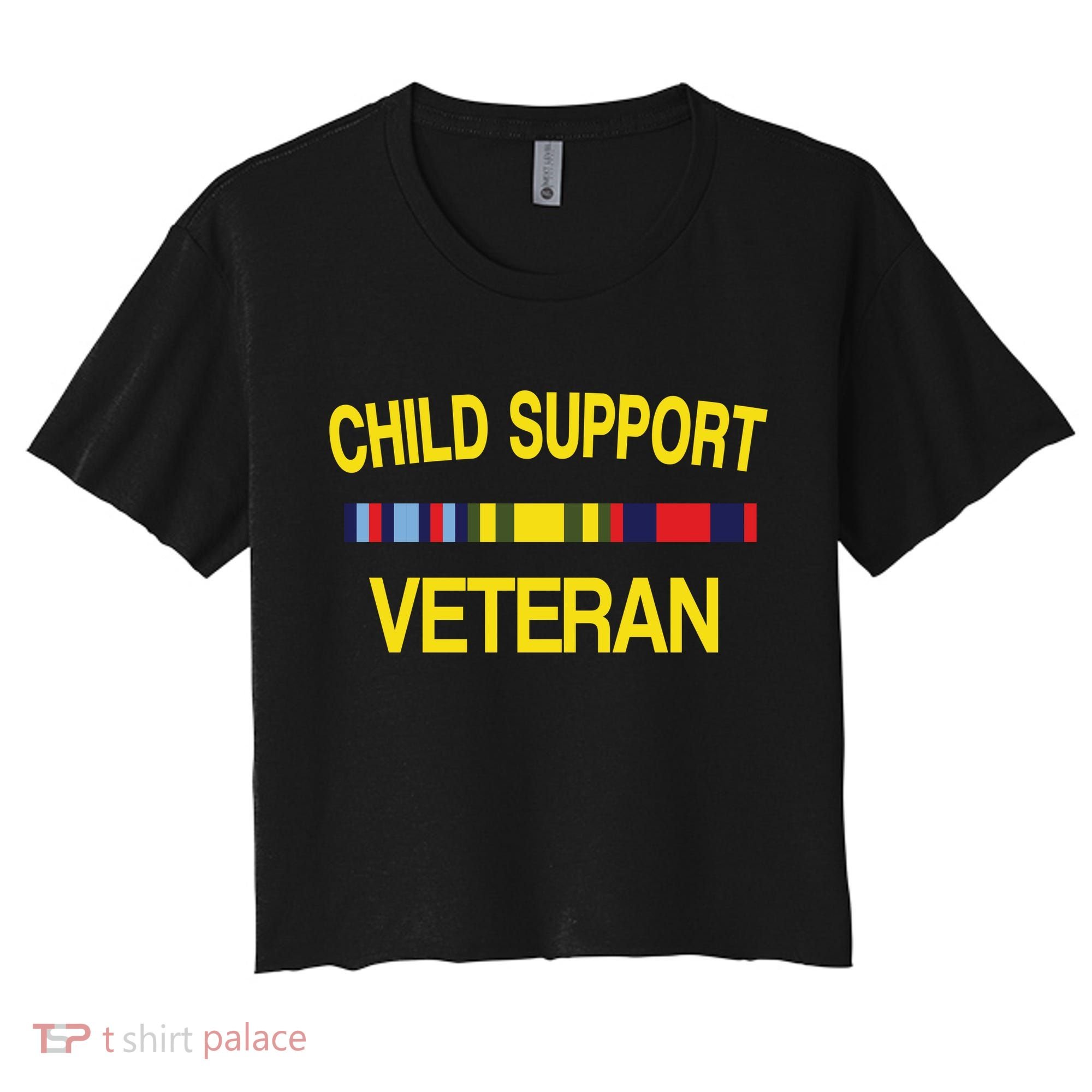 Child Support Veteran Women's Crop Top Tee