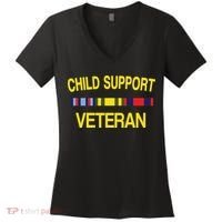Child Support Veteran Women's V-Neck T-Shirt thumb 0