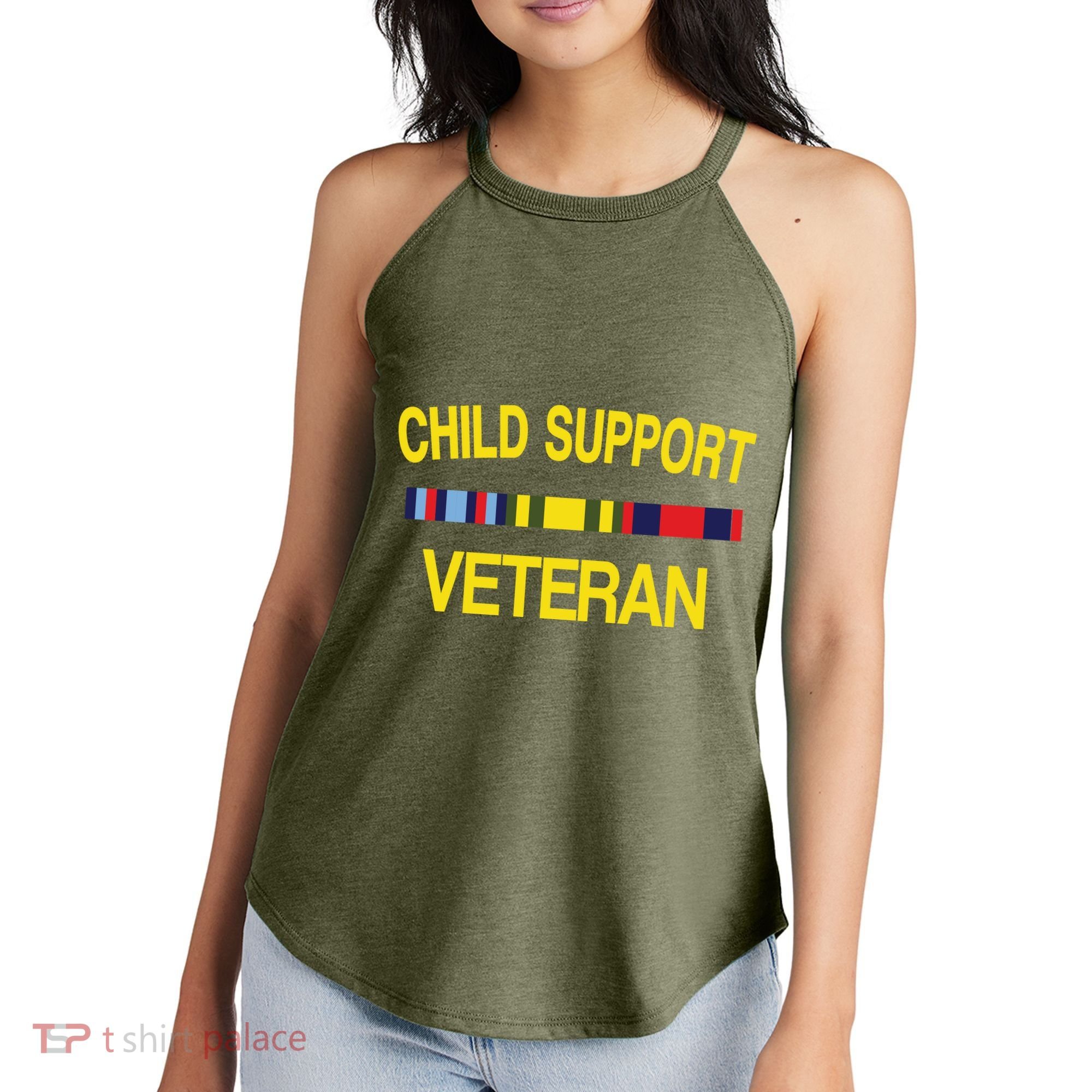 Child Support Veteran Women's Perfect Tri Rocker Tank