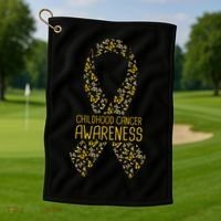 Childhood Cancer Awareness Golf Towel thumb 1