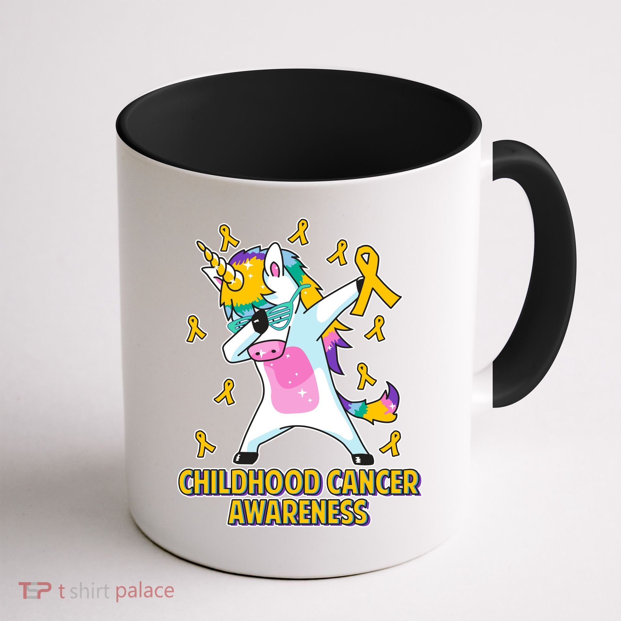 Childhood Cancer Awareness Dabbing Unicorn Coffee Mug