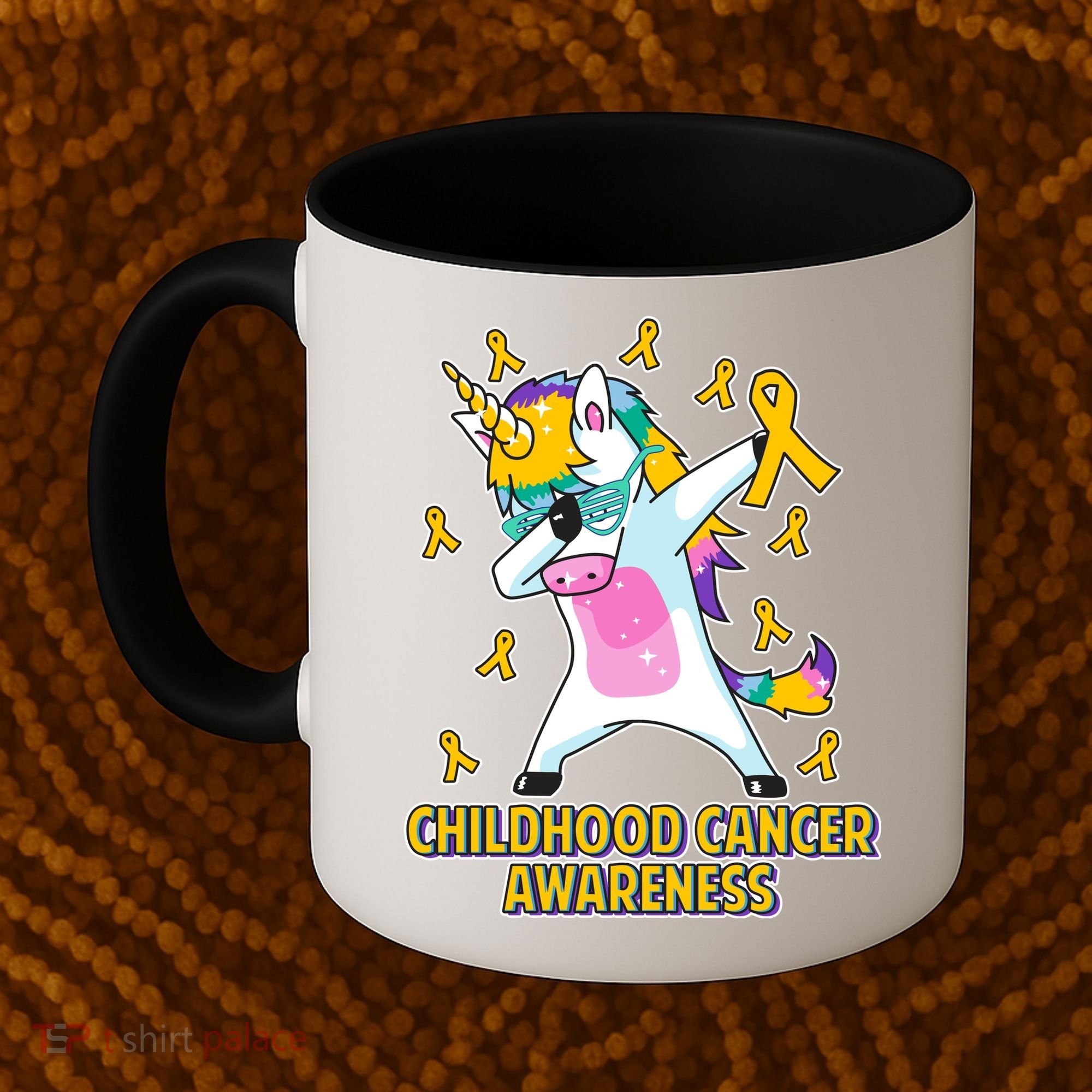Childhood Cancer Awareness Dabbing Unicorn Coffee Mug