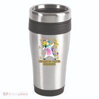 Childhood Cancer Awareness Dabbing Unicorn 16oz Travel Tumbler thumb 0
