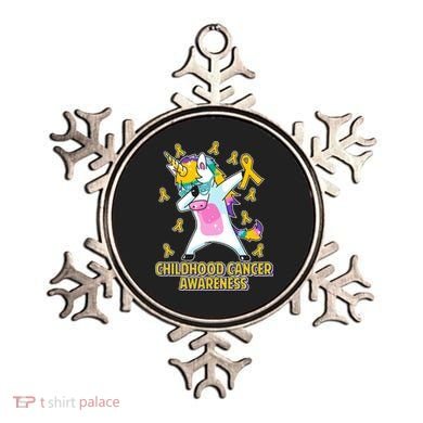 Childhood Cancer Awareness Dabbing Unicorn Ornament