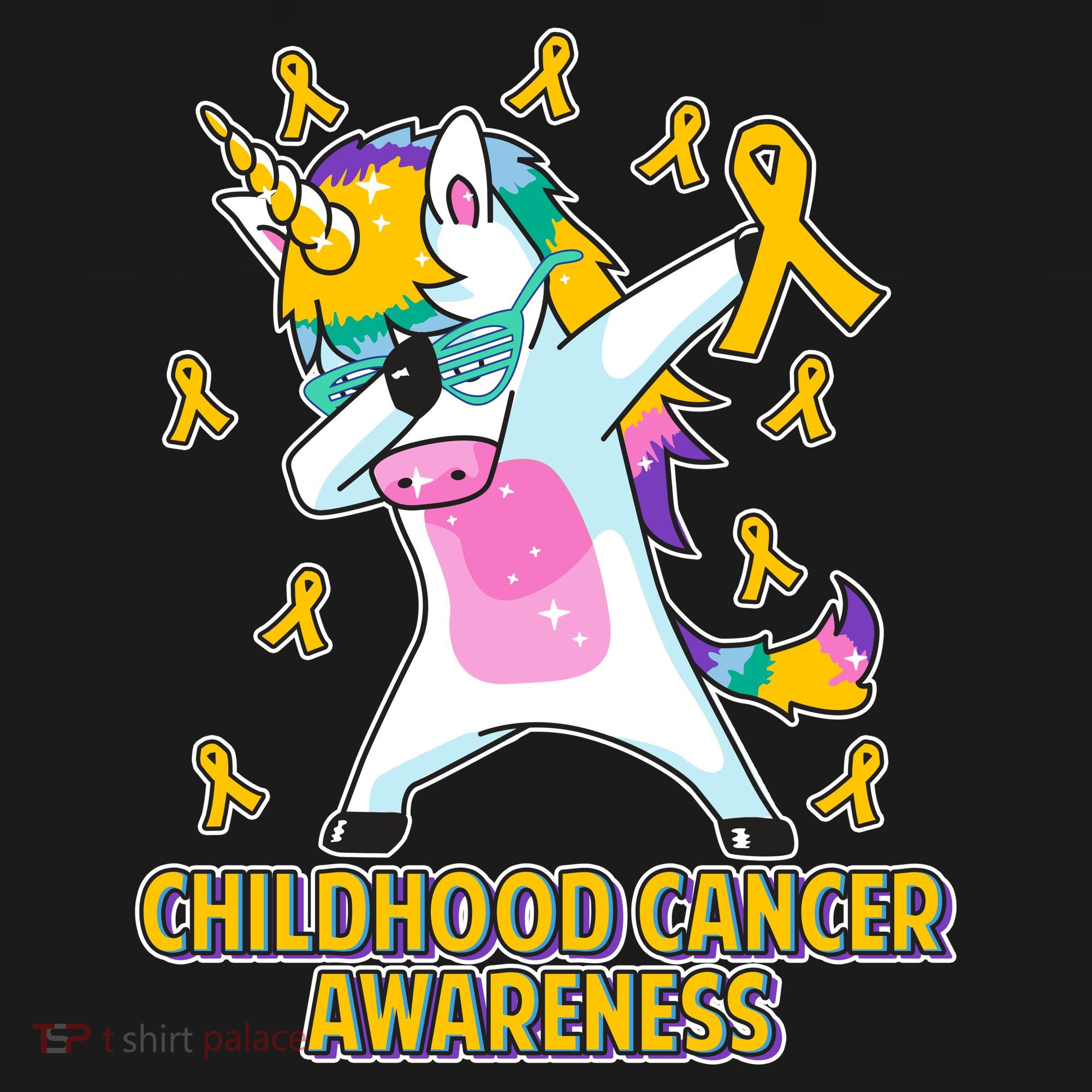Childhood Cancer Awareness Dabbing Unicorn Ornament