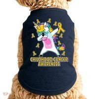 Childhood Cancer Awareness Dabbing Unicorn Doggie Tank thumb 0