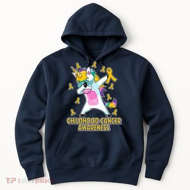 Childhood Cancer Awareness Dabbing Unicorn Hoodie