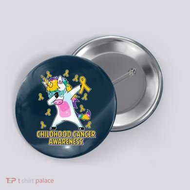 Childhood Cancer Awareness Dabbing Unicorn Button