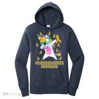 Childhood Cancer Awareness Dabbing Unicorn Women's Hoodie thumb 0