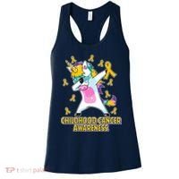 Childhood Cancer Awareness Dabbing Unicorn Women's Tank Top thumb 0