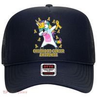 Childhood Cancer Awareness Dabbing Unicorn Hat thumb 0