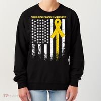 Childhood Cancer Awareness Flag Women's Sweatshirt thumb 0