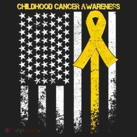 Childhood Cancer Awareness Flag Women's Sweatshirt thumb 2