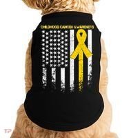 Childhood Cancer Awareness Flag Doggie Tank thumb 0