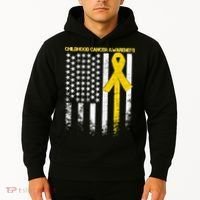 Childhood Cancer Awareness Flag Hoodie thumb 2