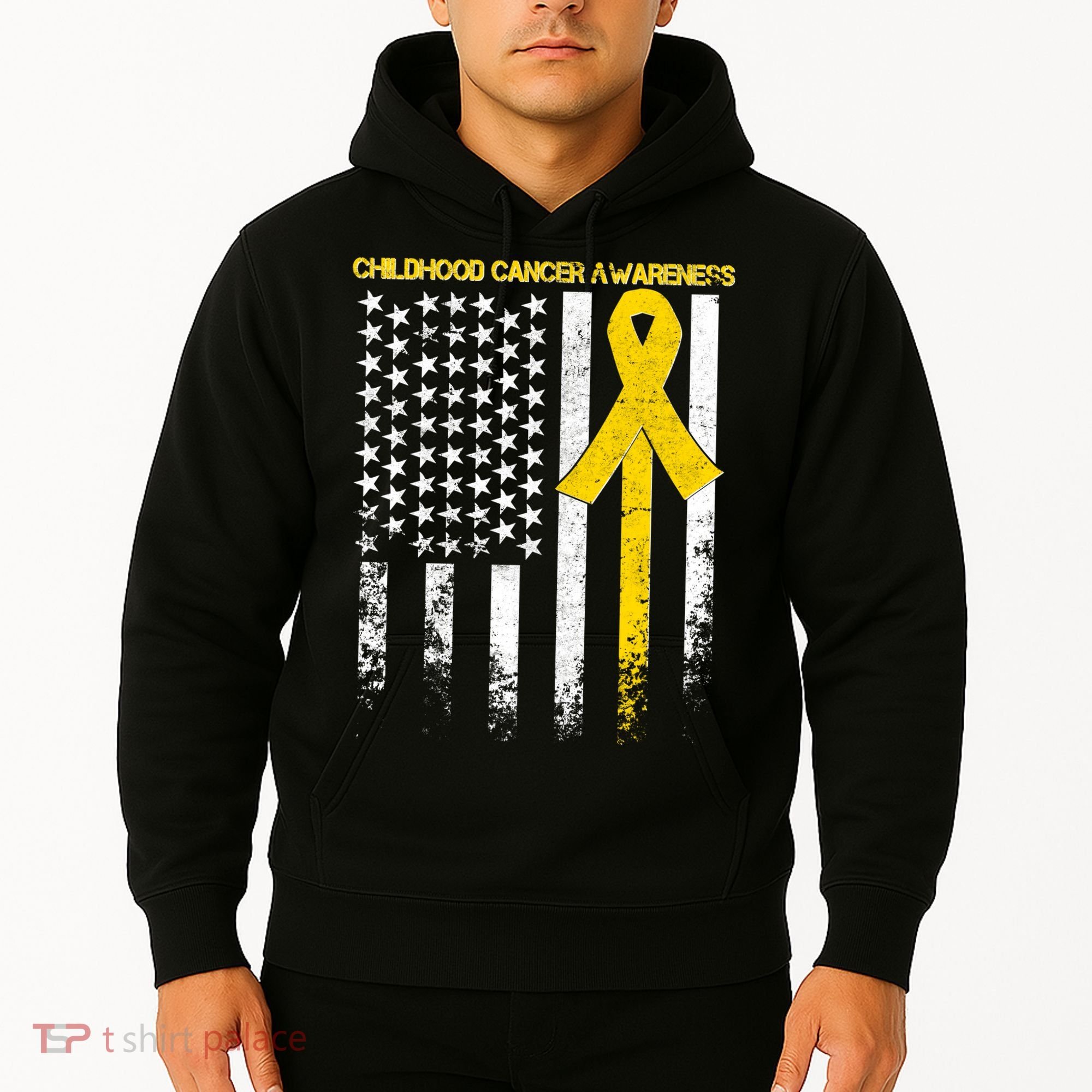 Childhood Cancer Awareness Flag Hoodie