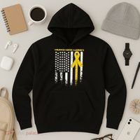 Childhood Cancer Awareness Flag Hoodie thumb 3