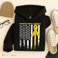 Childhood Cancer Awareness Flag Hoodie thumb 4