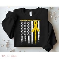 Childhood Cancer Awareness Flag Sweatshirt thumb 2