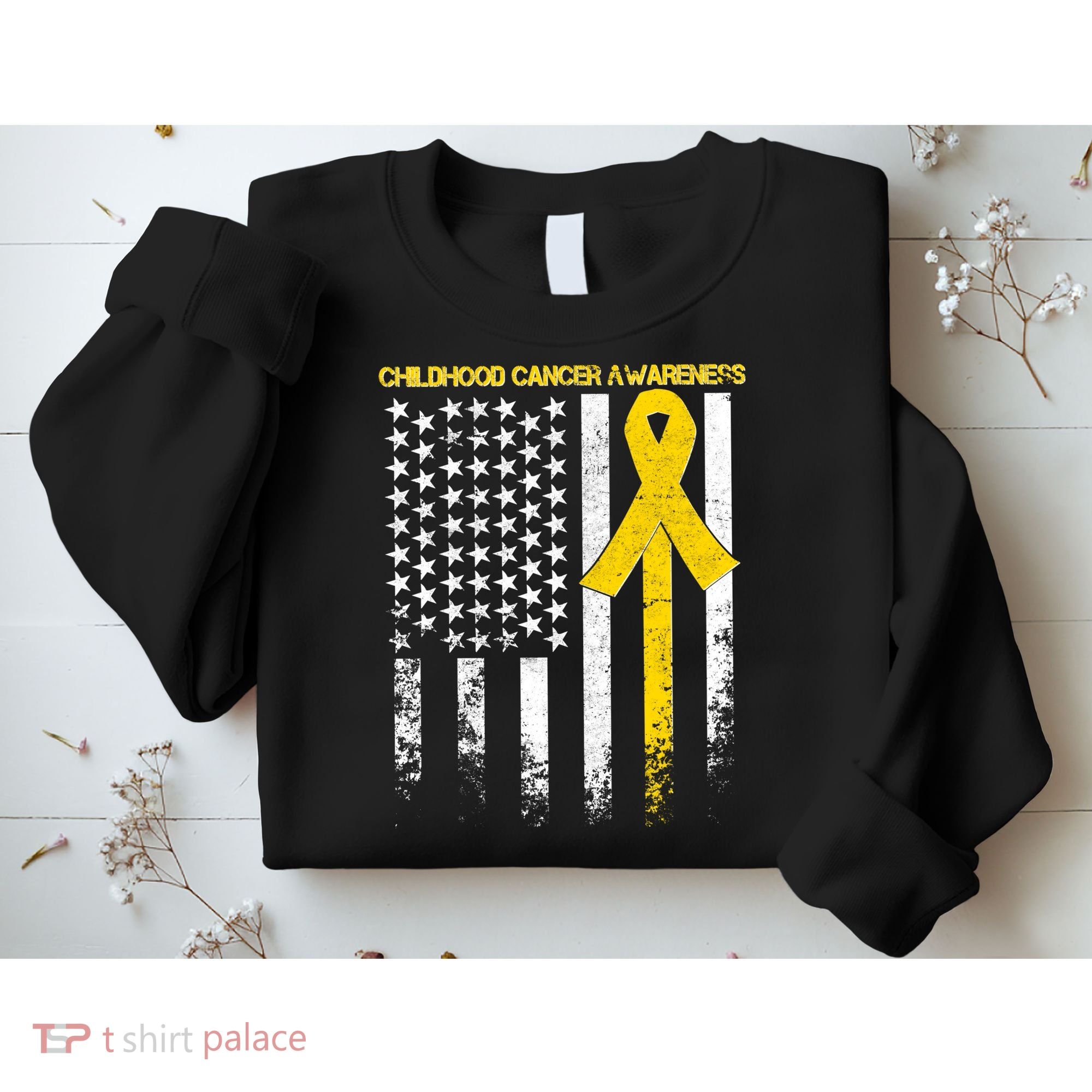 Childhood Cancer Awareness Flag Sweatshirt