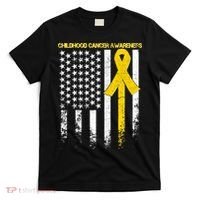 Childhood Cancer Awareness Flag T-Shirt thumb 0