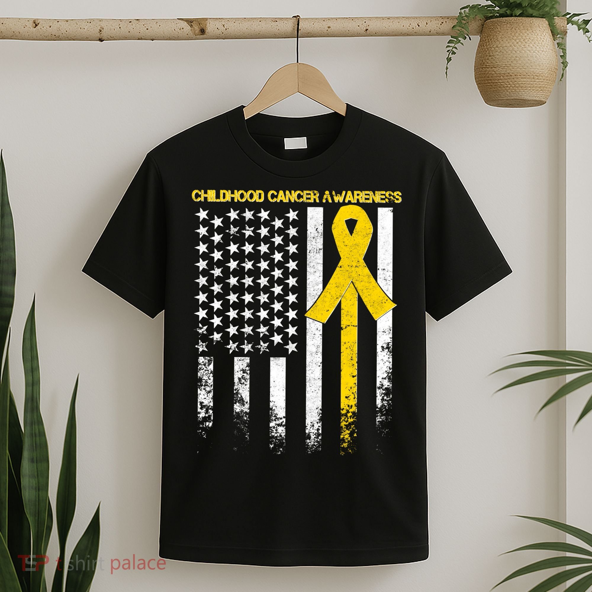 Childhood Cancer Awareness Flag T-Shirt