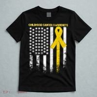Childhood Cancer Awareness Flag T-Shirt thumb 5