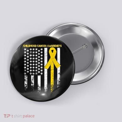 Childhood Cancer Awareness Flag Button