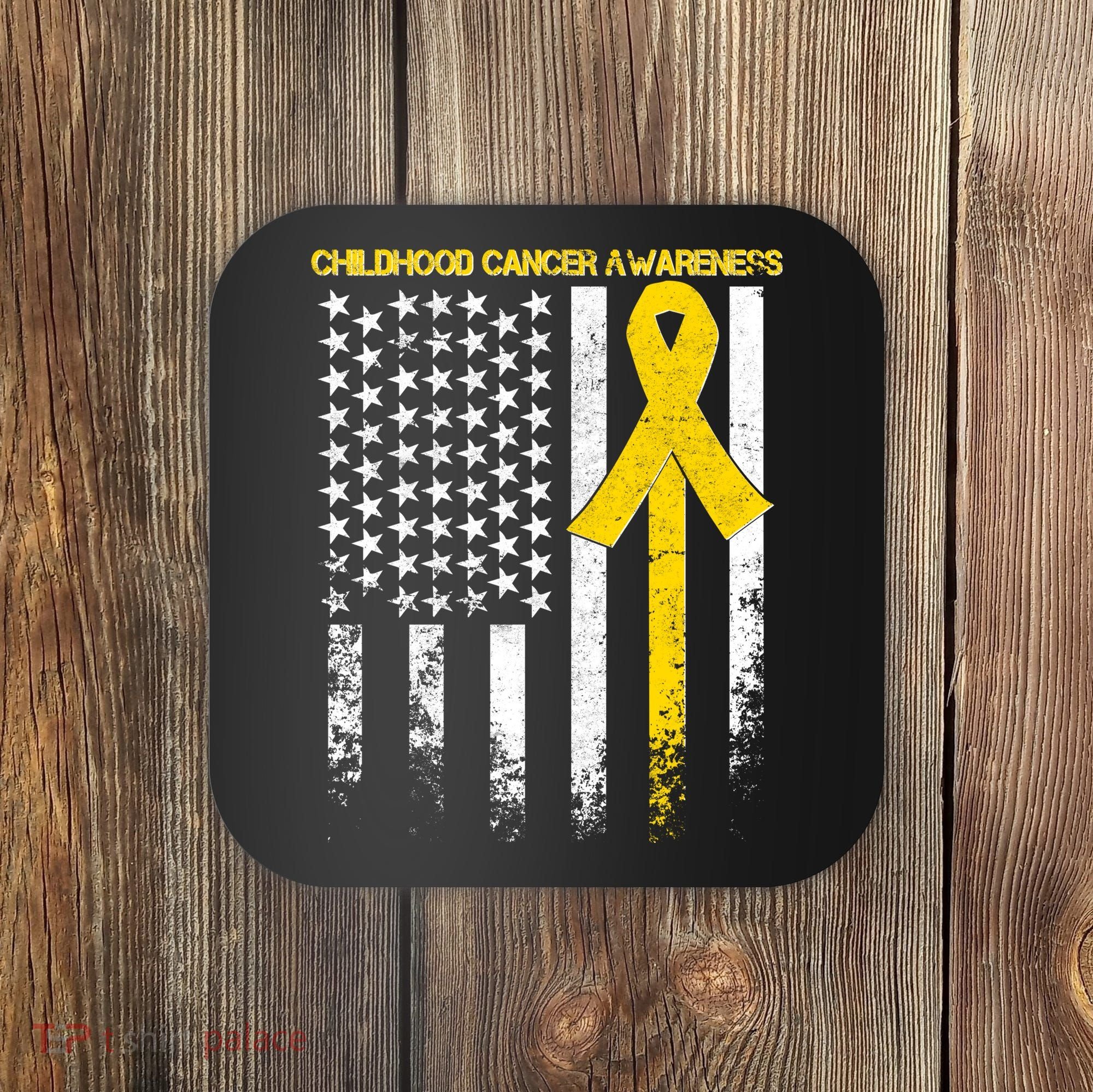 Childhood Cancer Awareness Flag Coaster
