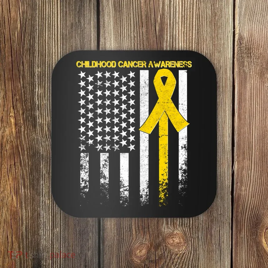 Childhood Cancer Awareness Flag Coaster