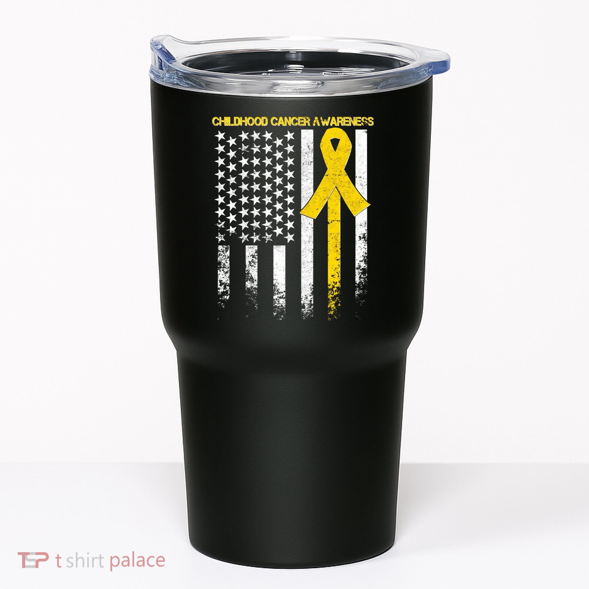 Childhood Cancer Awareness Flag Tumbler